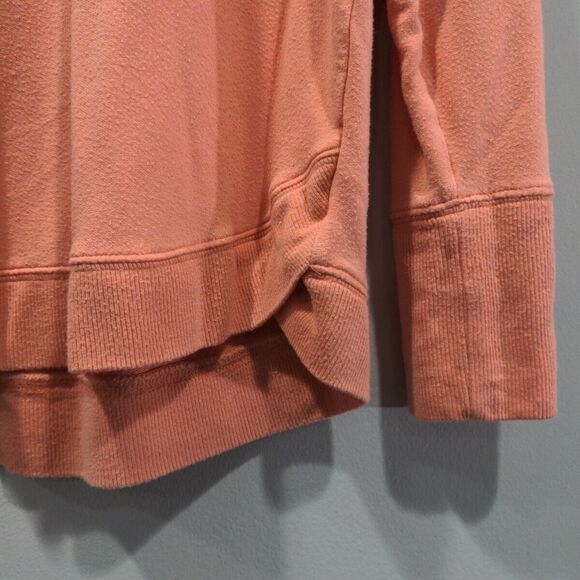 Athleta Womens Mindset Tulip Hem Pullover Sweater Size XL Peach Athleisure - Picture 3 of 11